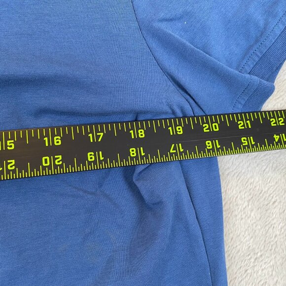 XL. Woman's T-Shirt Size XL V-Neck Short Sleeve Pullover Casual Henley Blue - Picture 4 of 9